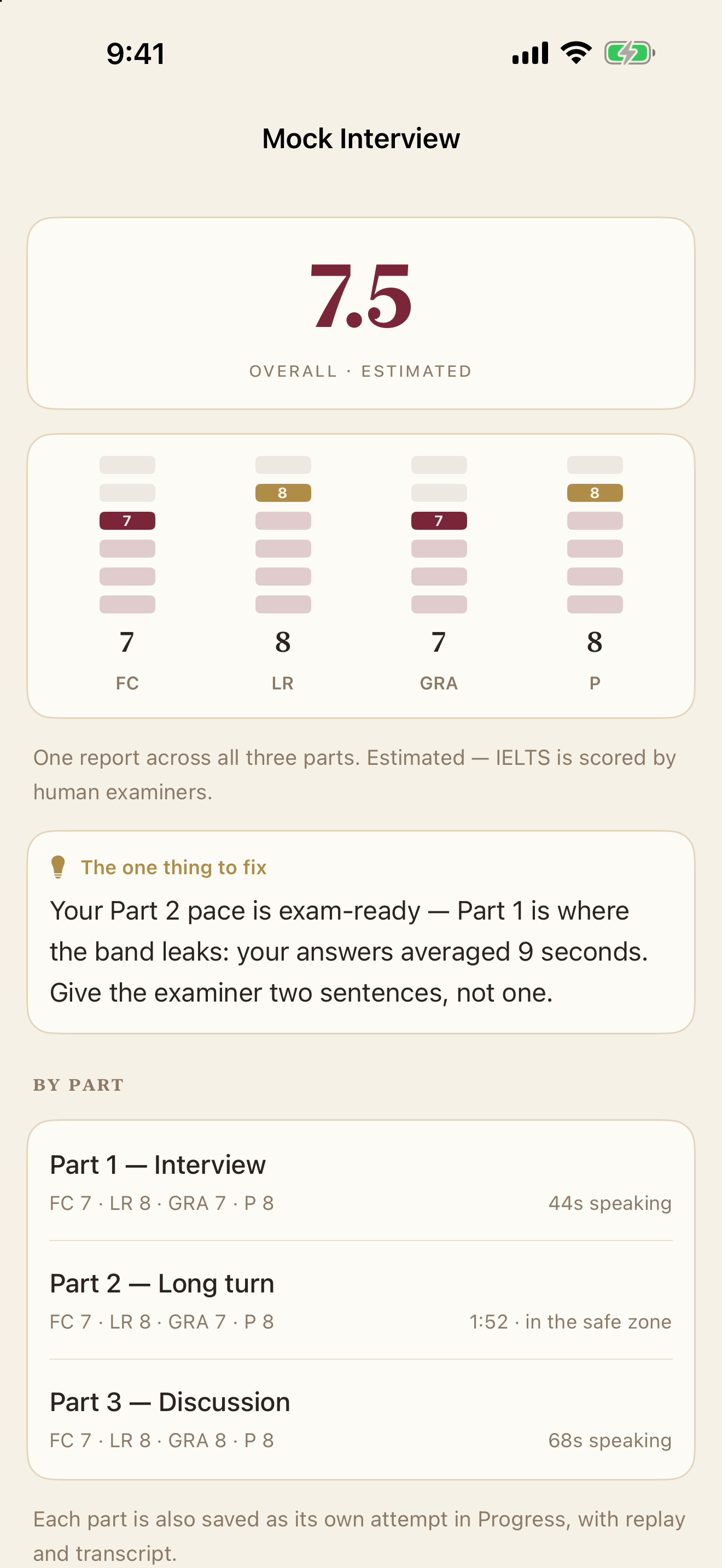 Fluent9 full mock interview report